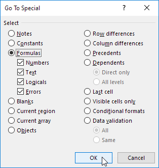 Select Formulas